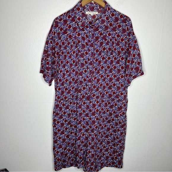 XiRENA Grady Purple Red Floral Paisley Short Sleeve Romper size M - Picture 2 of 11